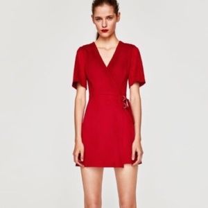Trafaluc Red Suede Mini dress
